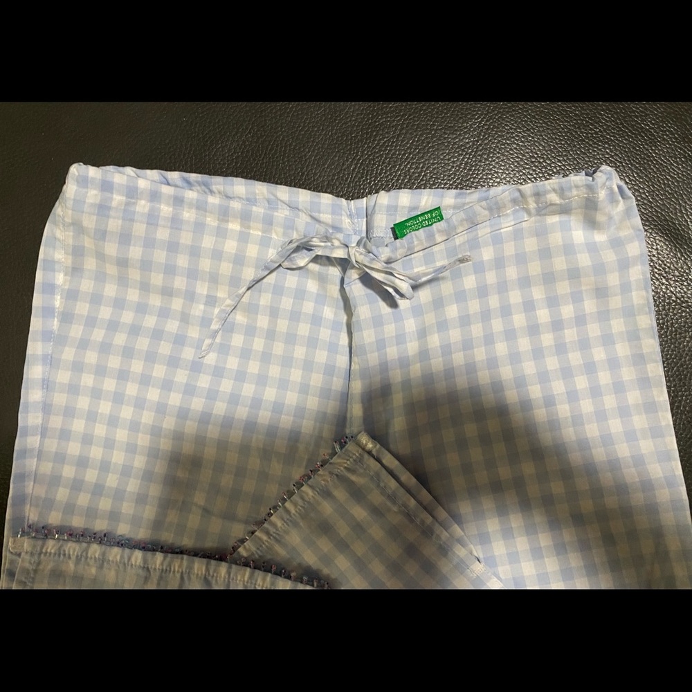 Vintage Y2K United Colors of Benetton Girls Beaded Pajama Pants Sz 12 Italy 🇮🇹